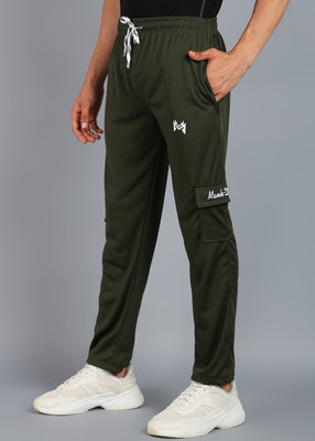 mank D Printed Men Green Track Pants