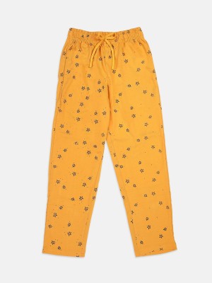 Nins Moda Track Pant For Girls(Yellow, Pack of 1)