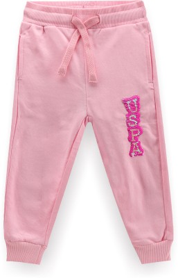 U.S. POLO ASSN. Track Pant For Girls(Pink, Pack of 1)