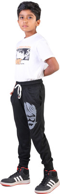 Basis Track Pant For Boys(Black, Pack of 1)