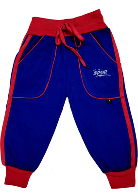 100LUCK Track Pant For Boys(Blue, Pack of 1)
