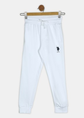 U.S. POLO ASSN. Track Pant For Baby Boys(White, Pack of 1)