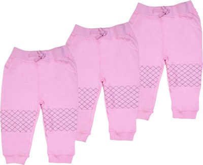 Flapper Track Pant For Baby Boys & Baby Girls(Pink, Pack of 3)