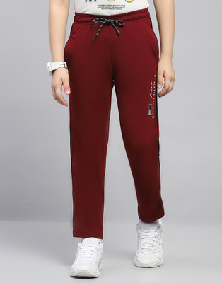 MONTE CARLO Track Pant For Boys(Maroon, Pack of 1)