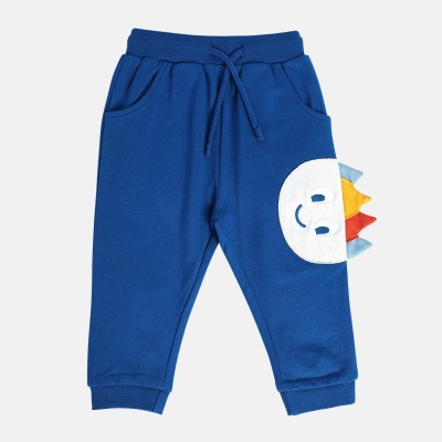 MINI KLUB Track Pant For Baby Boys(Blue, Pack of 1)