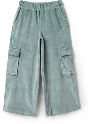 United Colors of Benetton Track Pant For Girls(Green, Pack of 1)