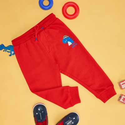 Pantaloons Baby Track Pant For Baby Boys(Red, Pack of 1)