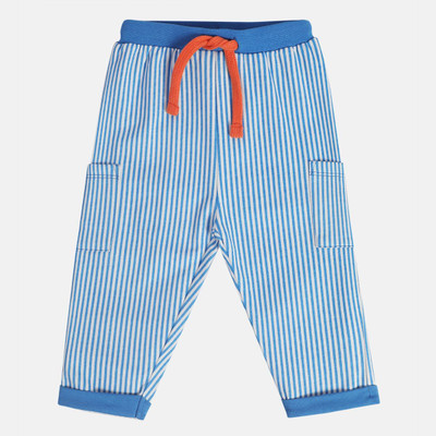 MINI KLUB Track Pant For Baby Boys(Blue, Pack of 1)