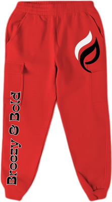 ALPHINE Track Pant For Boys & Girls(Red, Pack of 1)