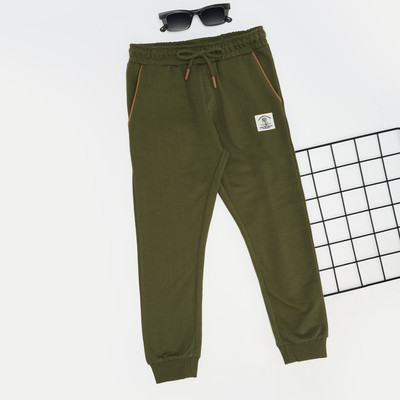 Pantaloons Junior Track Pant For Boys(Green, Pack of 1)