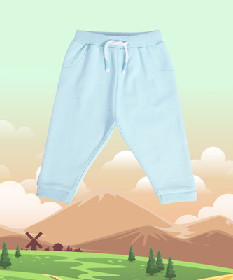 MINI KLUB Track Pant For Baby Boys(Blue, Pack of 1)