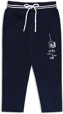 Wishkaro Track Pant For Boys(Dark Blue, Pack of 1)