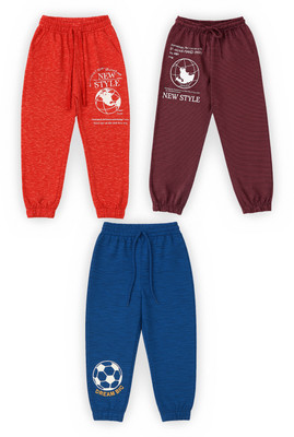 Kidbea Track Pant For Boys(Red, Maroon, Pack of 3)