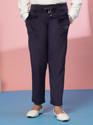 Albion Track Pant For Girls(Dark Blue, Pack of 1)
