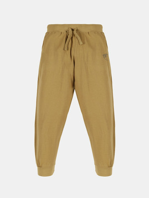 KiddoPanti Track Pant For Boys(Beige, Pack of 1)