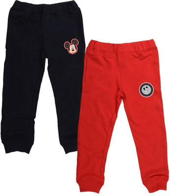 WYM TREND Track Pant For Boys(Black, Red, Pack of 2)