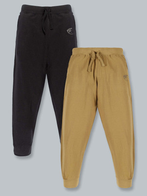 KiddoPanti Track Pant For Boys(Black, Pack of 2)