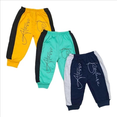 PALMLON Track Pant For Baby Boys & Baby Girls(Multicolor, Pack of 3)