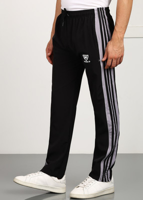mank D Striped Men Black Track Pants