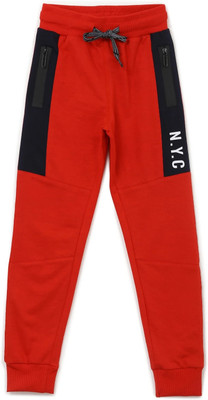 Alan Jones Track Pant For Boys(Red, Pack of 1)