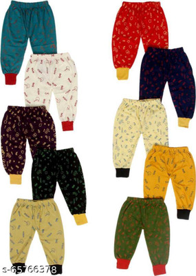 HouseOfCommon Track Pant For Baby Boys(Multicolor, Pack of 10)