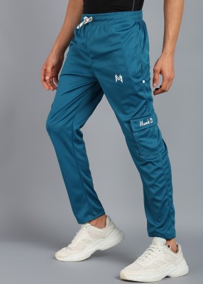 mank D Printed Men Blue Track Pants