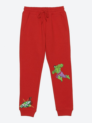 WYM TREND Track Pant For Boys(Red, Pack of 1)