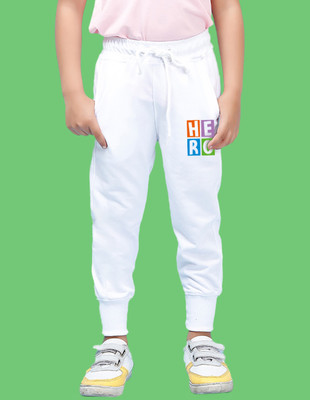 Nusyl Track Pant For Boys(White, Pack of 1)