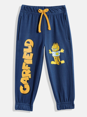 YK X Minute Mirth Track Pant For Boys(Blue, Pack of 1)