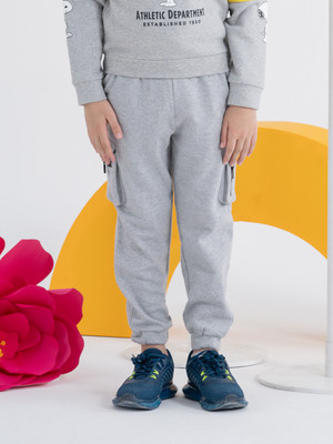 Spunkies Track Pant For Boys(Grey, Pack of 1)