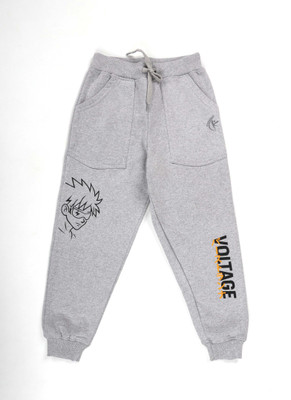 KiddoPanti Track Pant For Boys(Grey, Pack of 1)