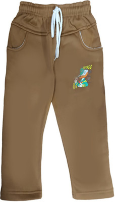 Paryag Track Pant For Boys(Brown, Pack of 1)