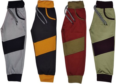 100LUCK Track Pant For Baby Boys & Baby Girls(Multicolor, Pack of 4)