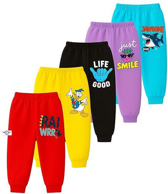 Triviso Track Pant For Baby Boys & Baby Girls(Multicolor, Pack of 5)
