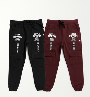 ARTVISION Track Pant For Boys & Girls(Maroon, Black, Pack of 2)