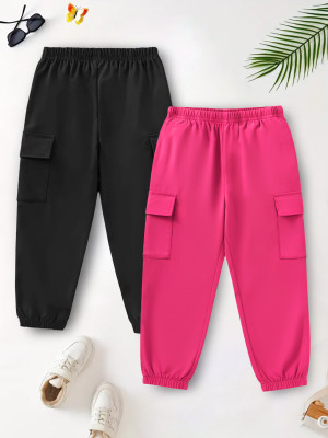 Trampoline Track Pant For Girls(Multicolor, Pack of 2)