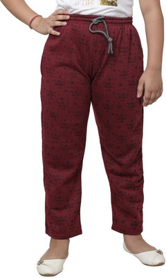 KAYU Track Pant For Girls(Maroon, Pack of 1)