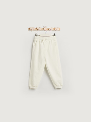 JUNIORS by Babyshop Track Pant For Baby Boys(White, Pack of 1)
