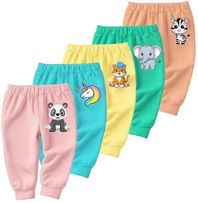 MEGNAM Track Pant For Baby Boys & Baby Girls(Multicolor, Pack of 5)