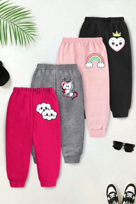 Trampoline Track Pant For Girls(Multicolor, Pack of 4)