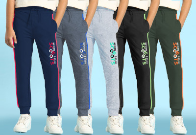 JumboTrend Track Pant For Boys(Multicolor, Pack of 5)