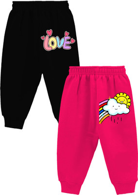MINI MYN Track Pant For Girls(Multicolor, Pack of 2)