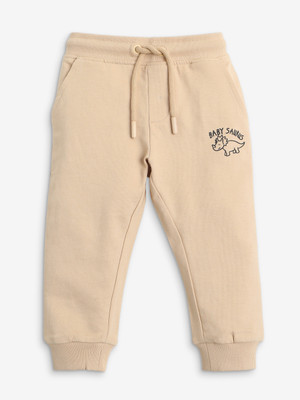 R&B Track Pant For Boys(Beige, Pack of 1)