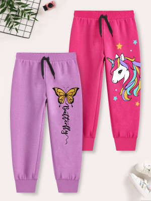 Trampoline Track Pant For Girls(Multicolor, Pack of 2)