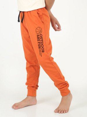 Reborn Track Pant For Boys(Orange, Pack of 1)