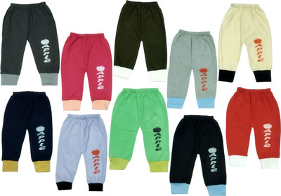 KidsApparel Track Pant For Baby Boys & Baby Girls(Multicolor, Pack of 10)