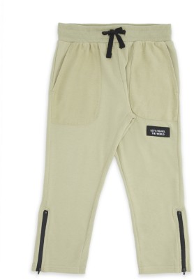 Pantaloons Junior Track Pant For Boys(Green, Pack of 1)