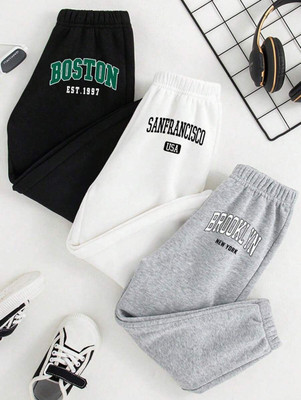 HouseOfCommon Track Pant For Baby Boys & Baby Girls(Multicolor, Pack of 3)