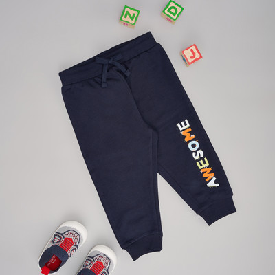 Pantaloons Baby Track Pant For Baby Boys(Blue, Pack of 1)