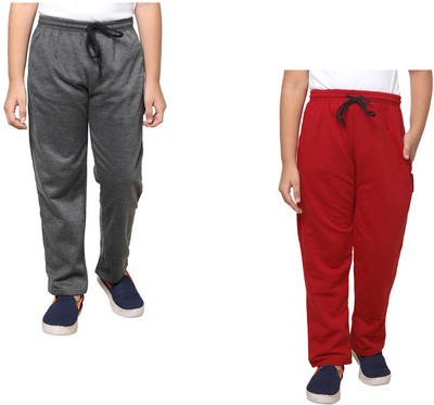 Indistar Track Pant For Boys(Red, Pack of 2)